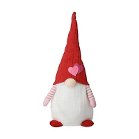 Glitzhome® 25.5" Valentine's Standing Fabric Gnome Décor