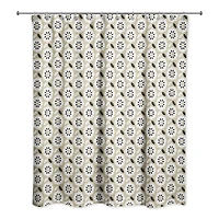 Mod Gold Flower 71" x 74" Shower Curtain