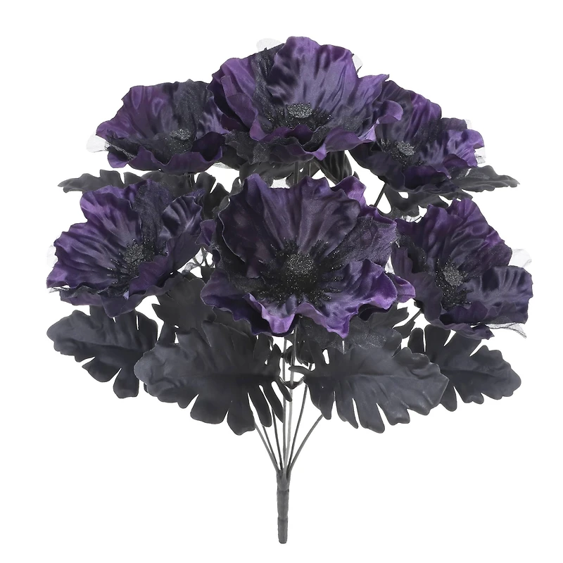 17" Purple & Black Poppy Bush by Ashland®