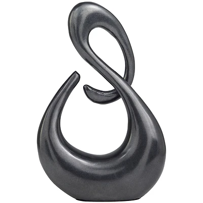 11.5" Dark Gray Aluminum Swirl Sculpture