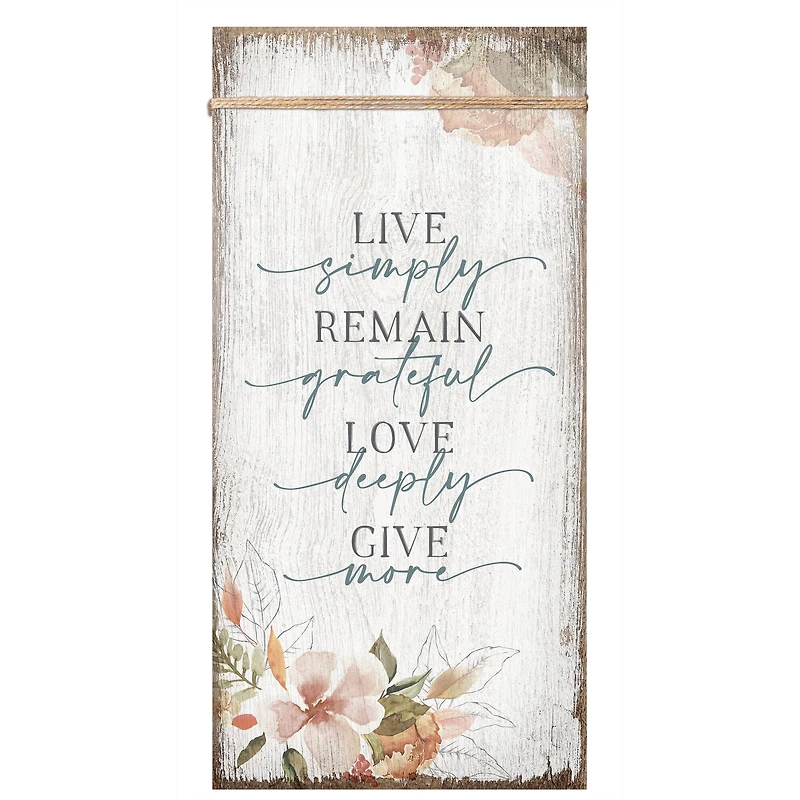Live Simply Wood Plaque