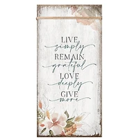 Live Simply Wood Plaque