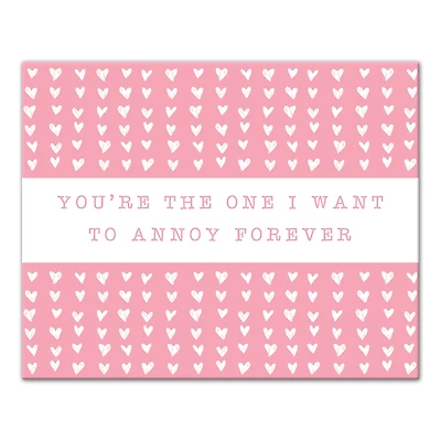 One Annoy Forever Pink Canvas Wall Art