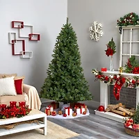 7.5ft. Pre-Lit Majestic Multi-Pine Christmas Tree, Clear Lights