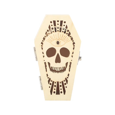 Mini Skull with Eye Coffin DIY LED Wood Décor by Make Market®