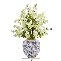 23" Dancing Daisy Artificial Arrangement in Decorative Vase