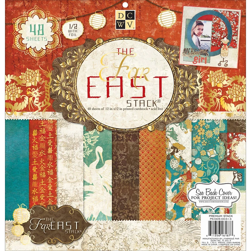 DCWV® Far East 12" x 12" Single-Sided Cardstock Paper, 48 Sheets
