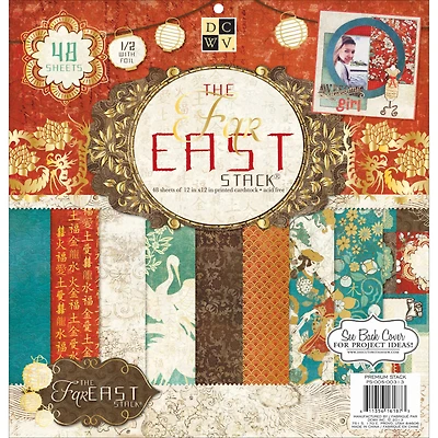 DCWV® Far East 12" x 12" Single-Sided Cardstock Paper, 48 Sheets