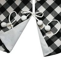 52" General Store Collection Black & White Plaid Tree Skirt
