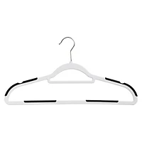 Honey Can Do White & Black Rubber Grip No-Slip Plastic Hangers, 50ct.