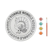 Gobble Turkey Paint Your Own Ceramic Plate Craft Kit by Creatology™