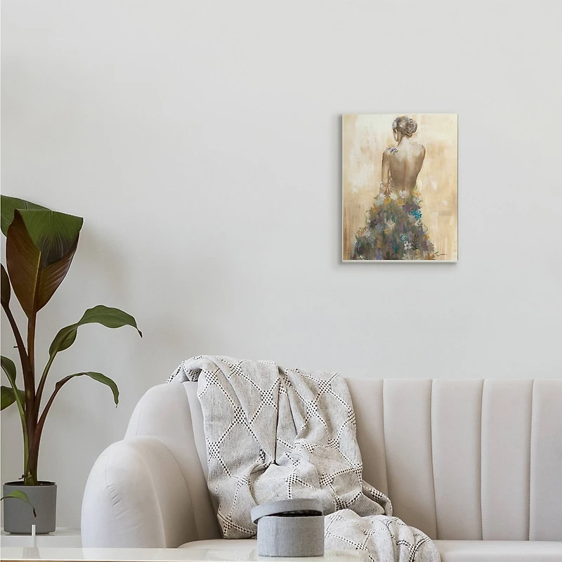 Stupell Industries Nude Female Body Flower Dress Wall Plaque