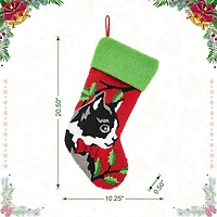 Glitzhome® 20.5" Cat Hooked Stocking