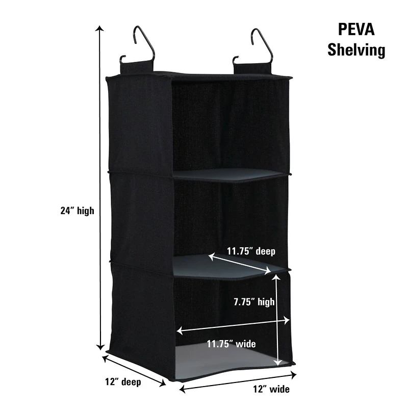 Household Essentials 3 Shelf Hanging Closet Organizer