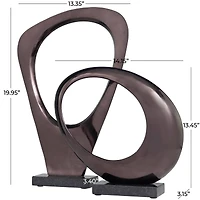 Geometric Abstract Metal Tabletop Sculpture Set