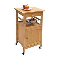 Organize It All Bamboo Rolling Kitchen Cart