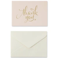 8 Packs: 40 ct. (320 total) Blush & Gold Thank You Cards & Envelopes by Celebrate It™