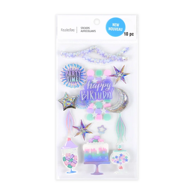 Holographic Birthday Dimensional Stickers by Recollections™