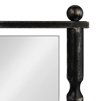Hello Honey® 47.25" Black Cast Metal Framed Tall Wall Mirror