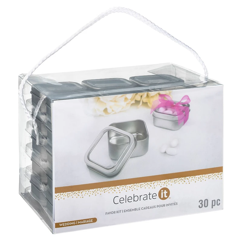 6 Packs: 30 ct. (180 total) Tin Favor Boxes by Celebrate It™ Occasions™