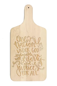 17" One Nation Under God Paddle Cutting Board