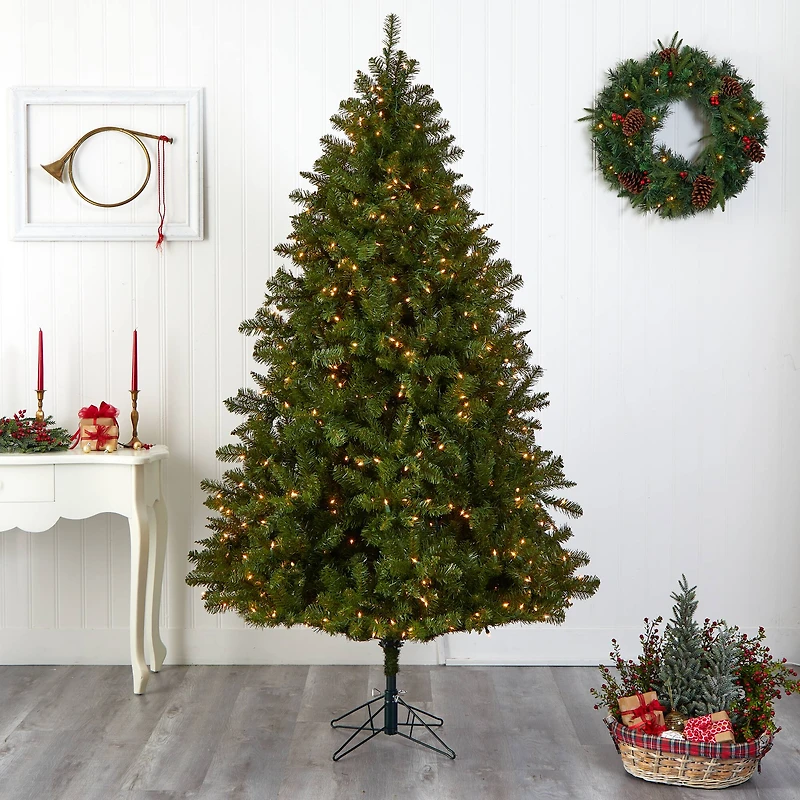 7.5ft. Pre-Lit Windermere Christmas Tree, Clear Lights