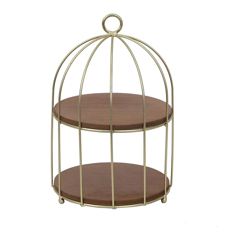 13" Two-Tier Wood Tray Tabletop Décor by Ashland®