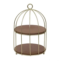 13" Two-Tier Wood Tray Tabletop Décor by Ashland®