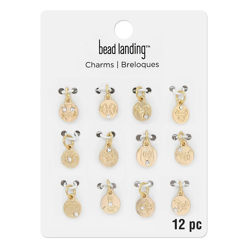 Gold Zodiac Coin Charms by Bead Landing™