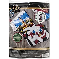 Bucilla Christmas Village With Lights Felt Stocking Kit