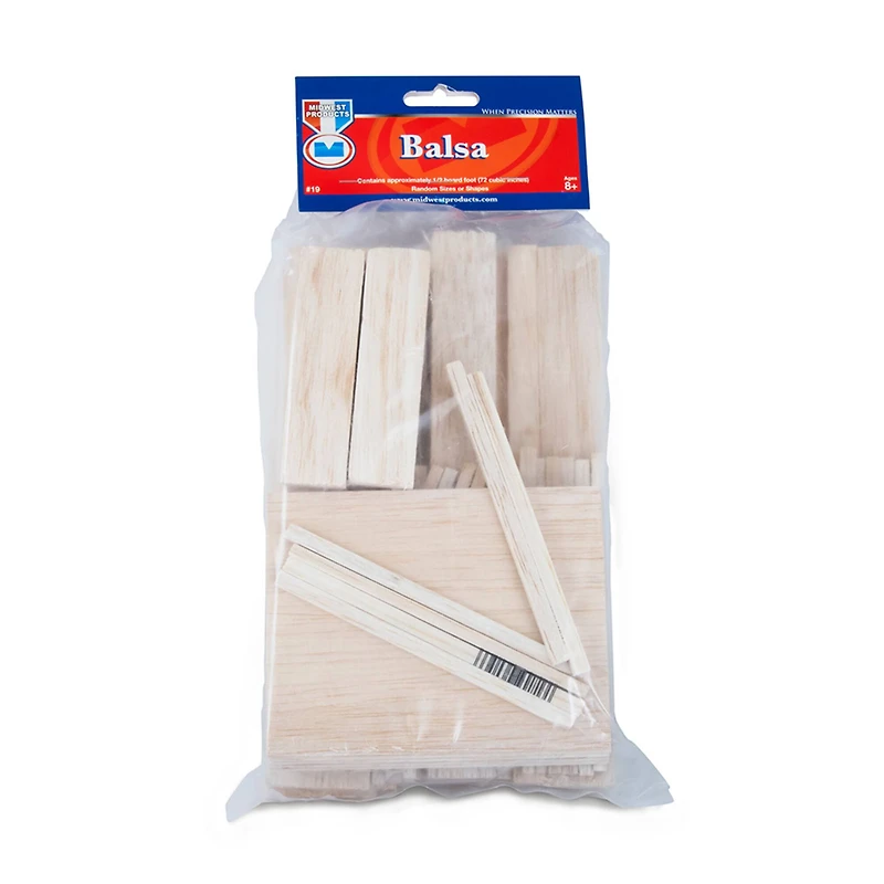 Midwest Balsa Wood Economy Bag, 24ct.