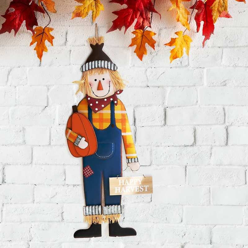 36" GlitzHome® Happy Harvest Scarecrow Yard Stake