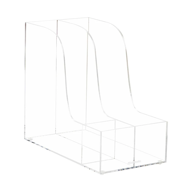 Mind Reader Vertical File Storage, Desktop Organizer, Magazine Holder, Office, Acrylic, Clear