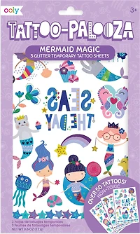 OOLY Tattoo-Palooza Mermaid Magic Temporary Glitter Tattoo Set