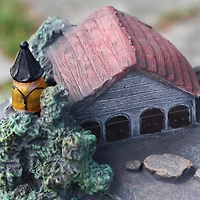 24.5" Solar LED Lighted Mushrooms by Waterfall Outdoor Patio Garden Water Fountain