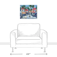 Beach Town 20" x 16" Canvas Wall Art