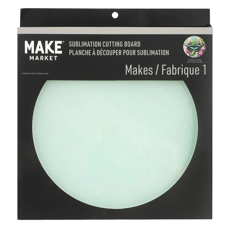 9" Round Tempered Glass Sublimation Cutting Board by Make Market®