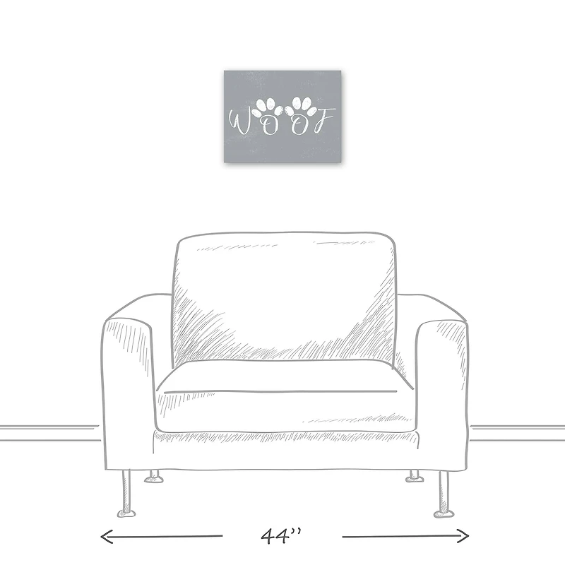 Woof Canvas Wall Art