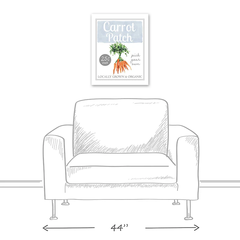 Carrot Patch Sign 2 16" x 20" Canvas Wall Art
