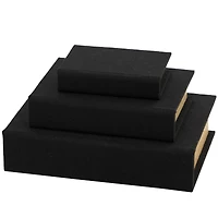 Black Linen Faux Book Box Set