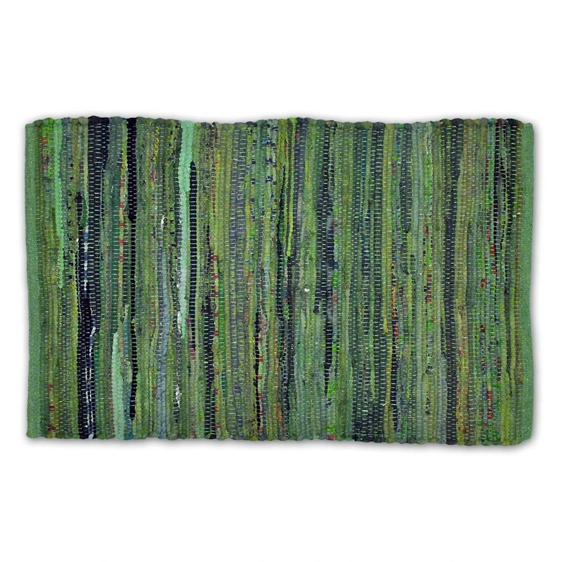 DII® Multi Olive Green Rag Rug, 20" x 31.5"