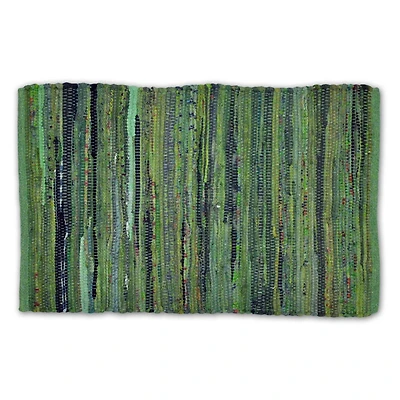 DII® Multi Olive Green Rag Rug, 20" x 31.5"