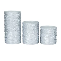 Silver Traditional Flameless Candle Set