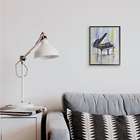 Stupell Industries Distressed Grand Piano Wall Art in Frame