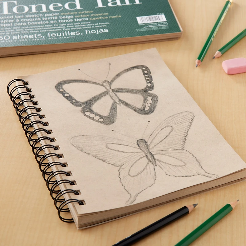 12 Pack: Strathmore® 400 Series Recycled Toned Tan Sketch Paper Pad