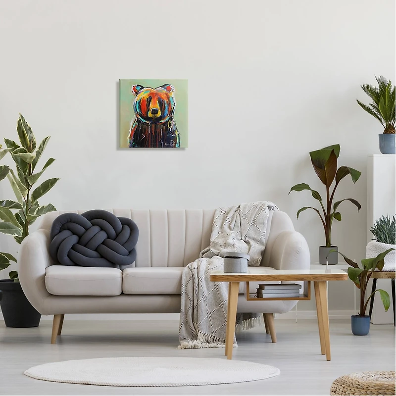 Stupell Industries Abstract Urban Bear Graffiti Canvas Wall Art