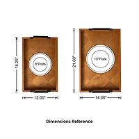 Glitzhome® Rectangle Wood Geometric Trays Set