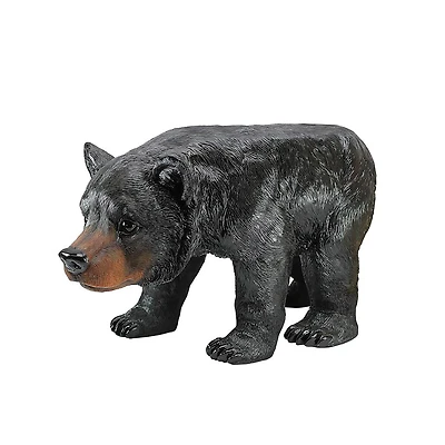 Design Toscano 11" Black Bear Sculptural Stool