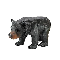 Design Toscano 11" Black Bear Sculptural Stool