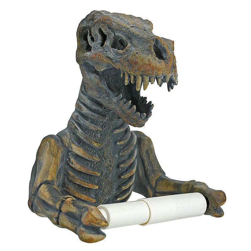 8.5" T. Rex Dinosaur Skeleton Bathroom Toilet Paper Holder